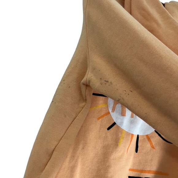 Day By Day X Dolls Kill Womens Orange Shine Zip Hoodie Sweater Size Large - Picture 5 of 7